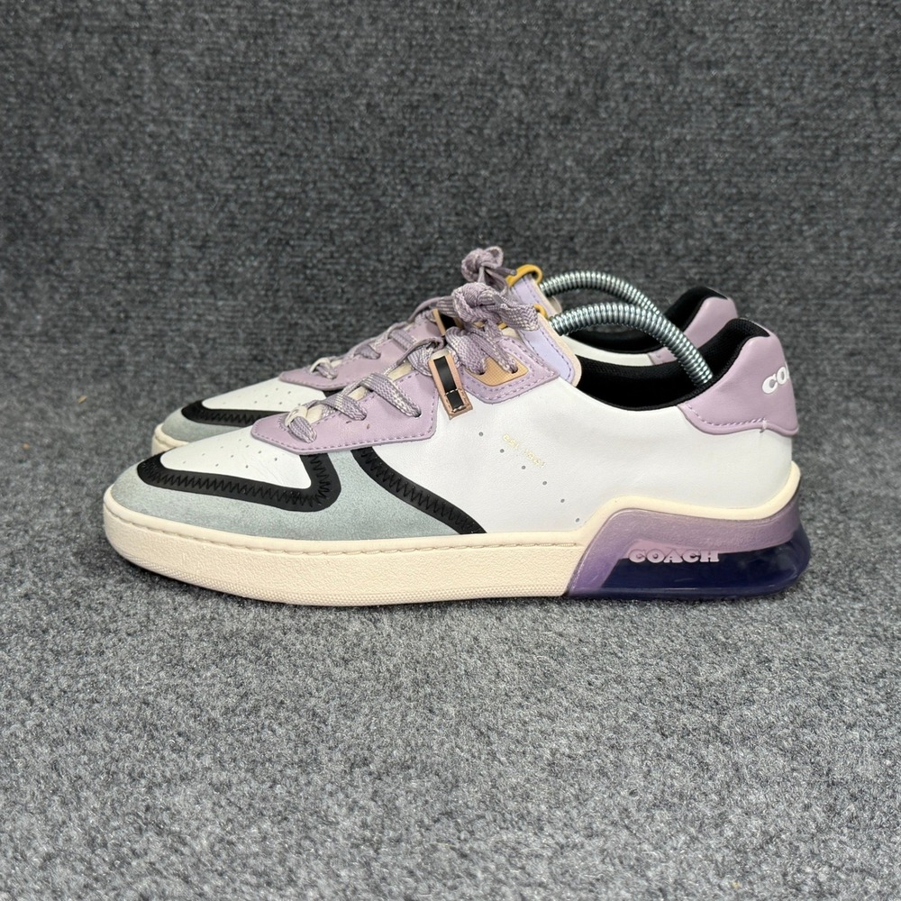 Coach Citysole Court Sneakers Women's 10 Green Purple Retro Athletic Casual Shoe - Picture 4 of 12